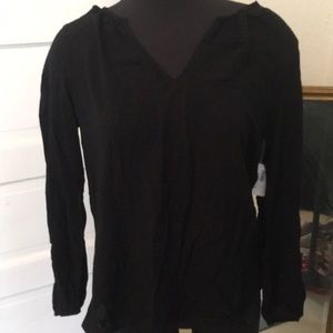 Black  silk like shirt